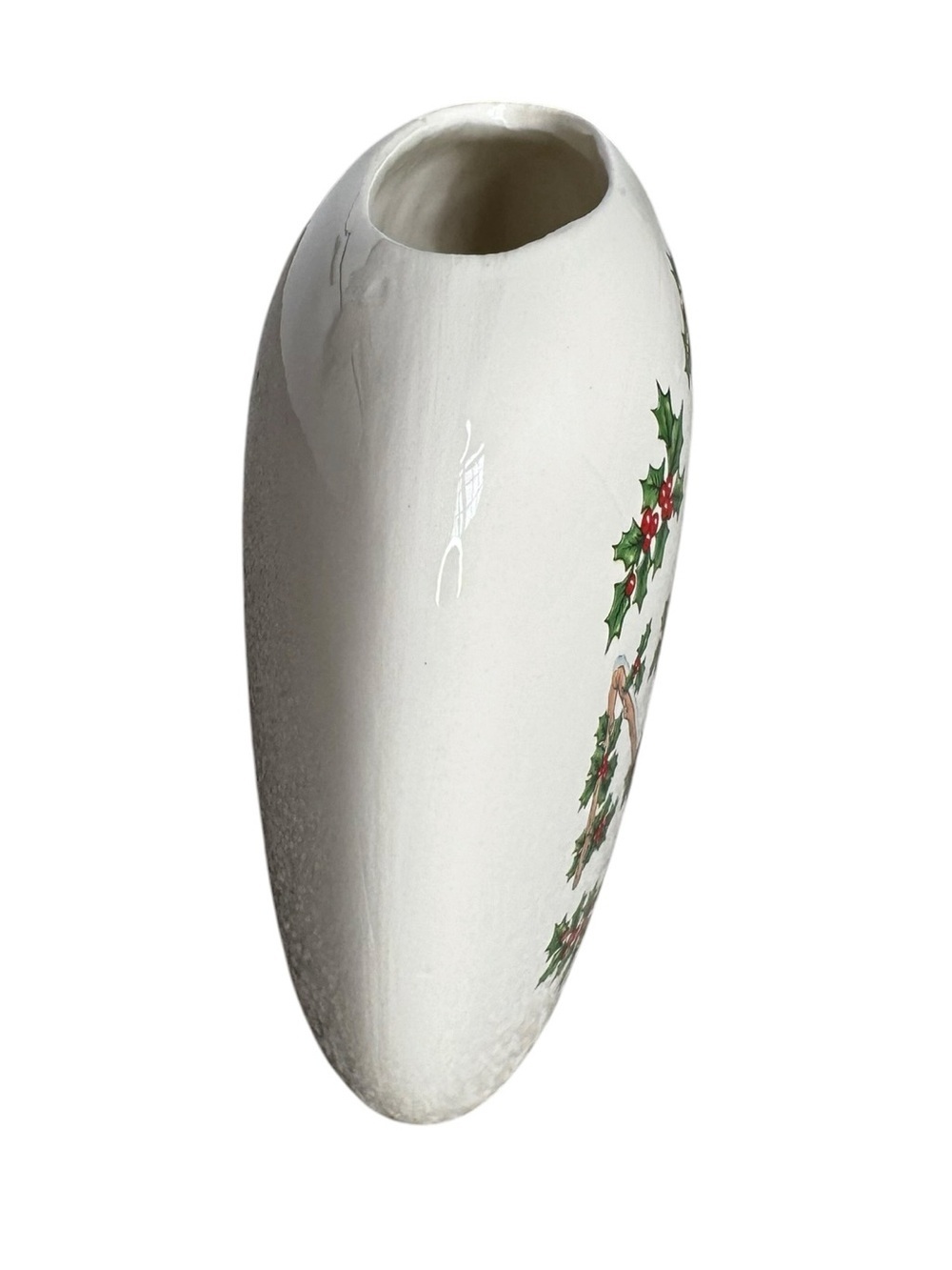 Vintage Noel Christmas Ceramic Planter Cachepot Holiday Centerpiece Decor - Picture 9 of 11
